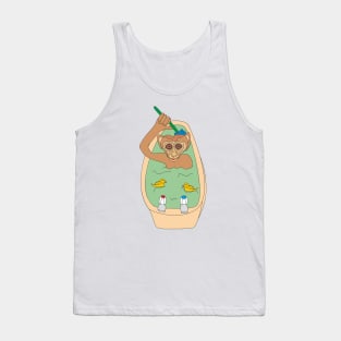 Monkey in the bathtub Tank Top